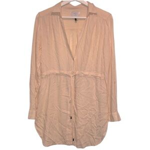 HD in Paris by Anthropologie ivory color shirt dress size small